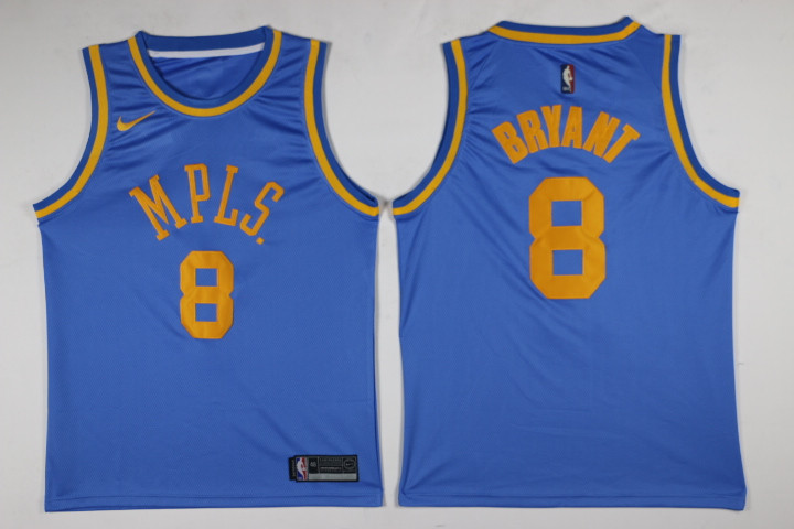 Men Los Angeles Lakers 8 Bryant Blue Game Nike NBA Jerseys